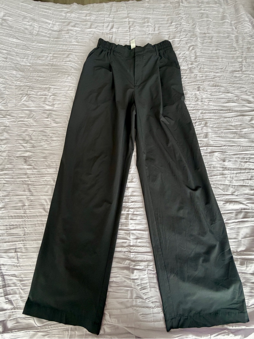 ALO Yoga Black Wide-Leg High-Rise Pants